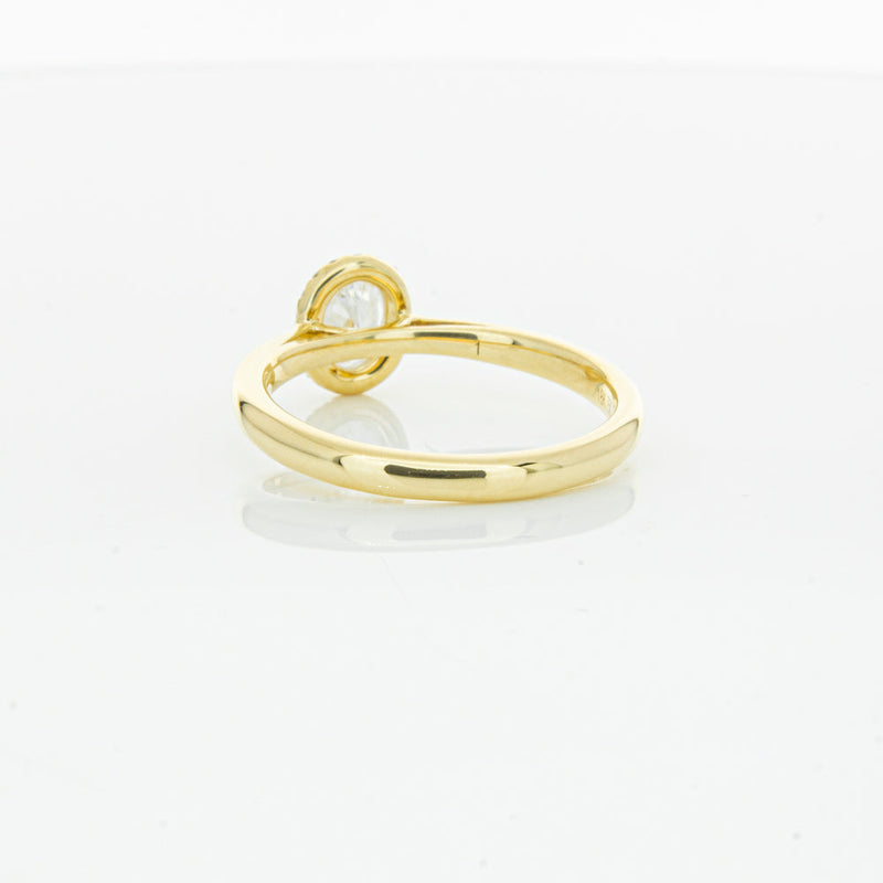 18ct Yellow Gold .51ct Oval Cut Diamond Nina Ring-Ring-Walker & Hall