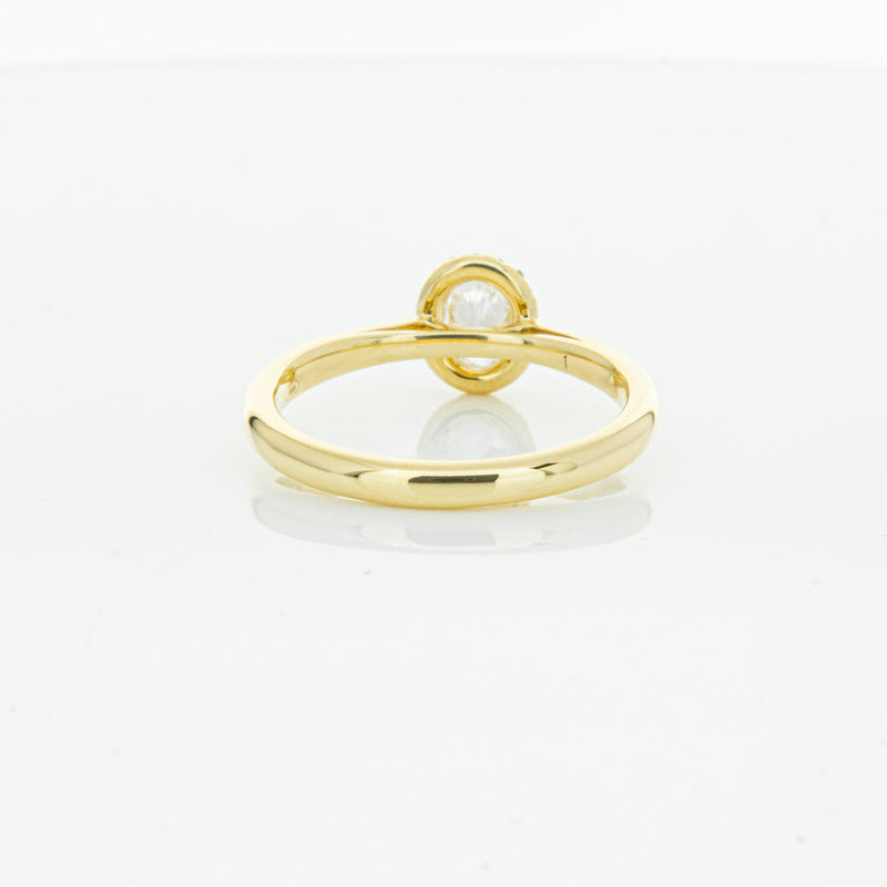 18ct Yellow Gold .51ct Oval Cut Diamond Nina Ring-Ring-Walker & Hall