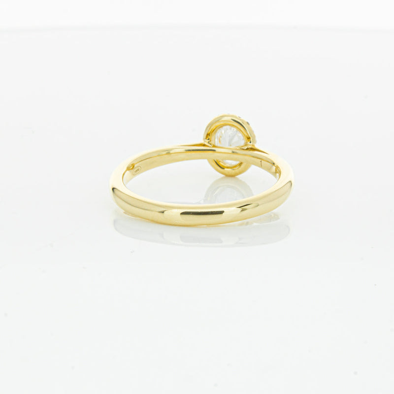 18ct Yellow Gold .51ct Oval Cut Diamond Nina Ring-Ring-Walker & Hall