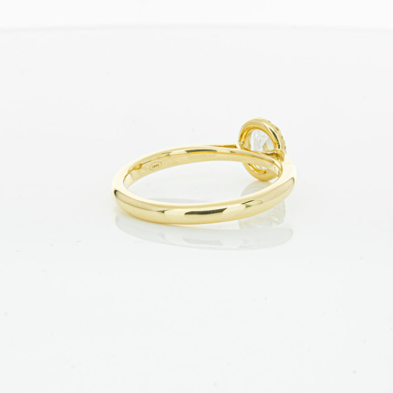 18ct Yellow Gold .51ct Oval Cut Diamond Nina Ring-Ring-Walker & Hall