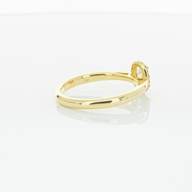 18ct Yellow Gold .51ct Oval Cut Diamond Nina Ring-Ring-Walker & Hall