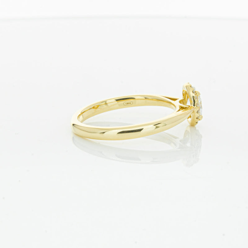 18ct Yellow Gold .51ct Oval Cut Diamond Nina Ring-Ring-Walker & Hall