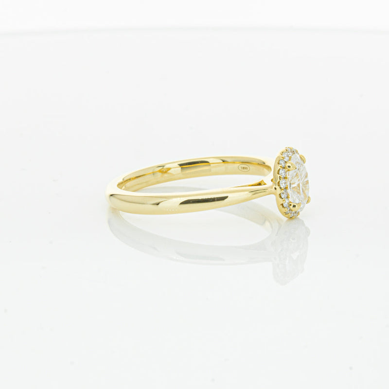 18ct Yellow Gold .51ct Oval Cut Diamond Nina Ring-Ring-Walker & Hall