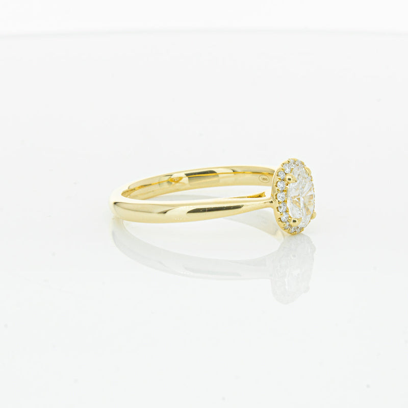 18ct Yellow Gold .51ct Oval Cut Diamond Nina Ring-Ring-Walker & Hall