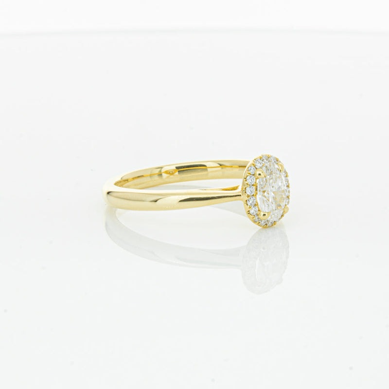 18ct Yellow Gold .51ct Oval Cut Diamond Nina Ring-Ring-Walker & Hall