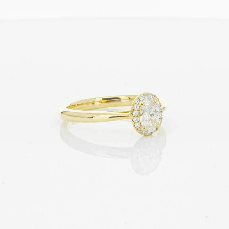 18ct Yellow Gold .51ct Oval Cut Diamond Nina Ring-Ring-Walker & Hall