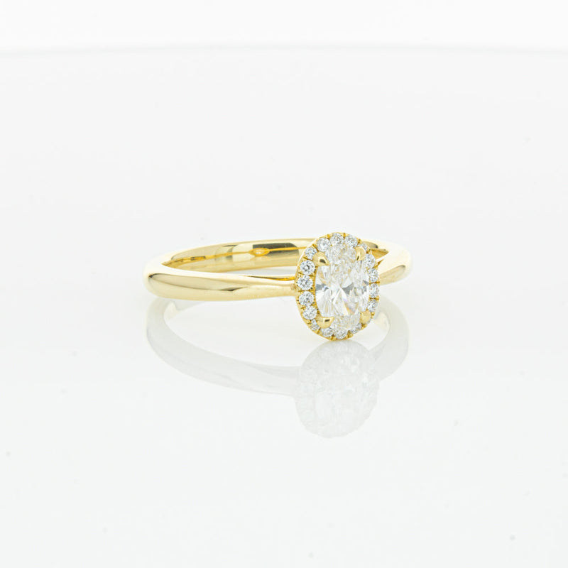 18ct Yellow Gold .51ct Oval Cut Diamond Nina Ring-Ring-Walker & Hall