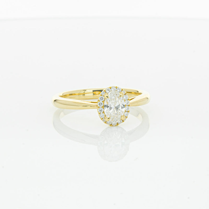 18ct Yellow Gold .51ct Oval Cut Diamond Nina Ring-Ring-Walker & Hall