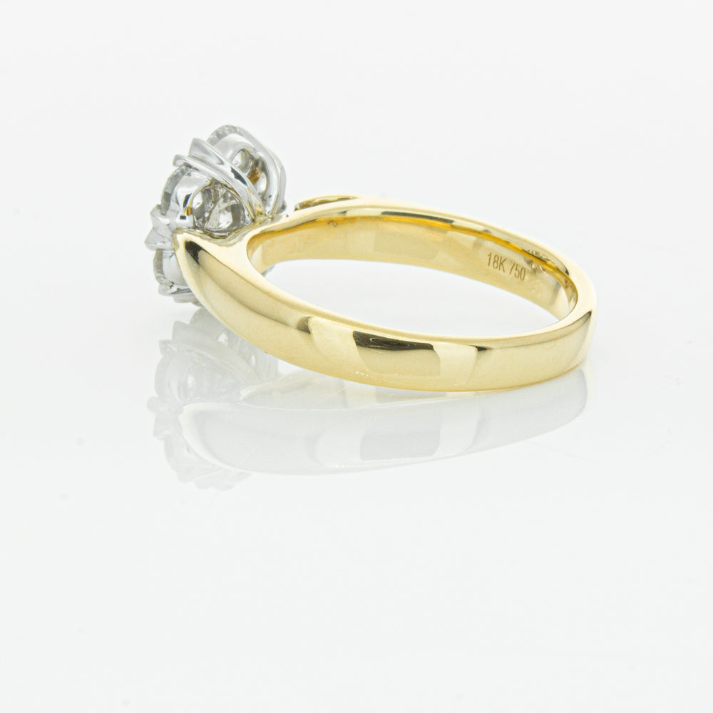 18ct Yellow Gold 1.20ct Diamond Lotus Ring-Ring-Walker & Hall