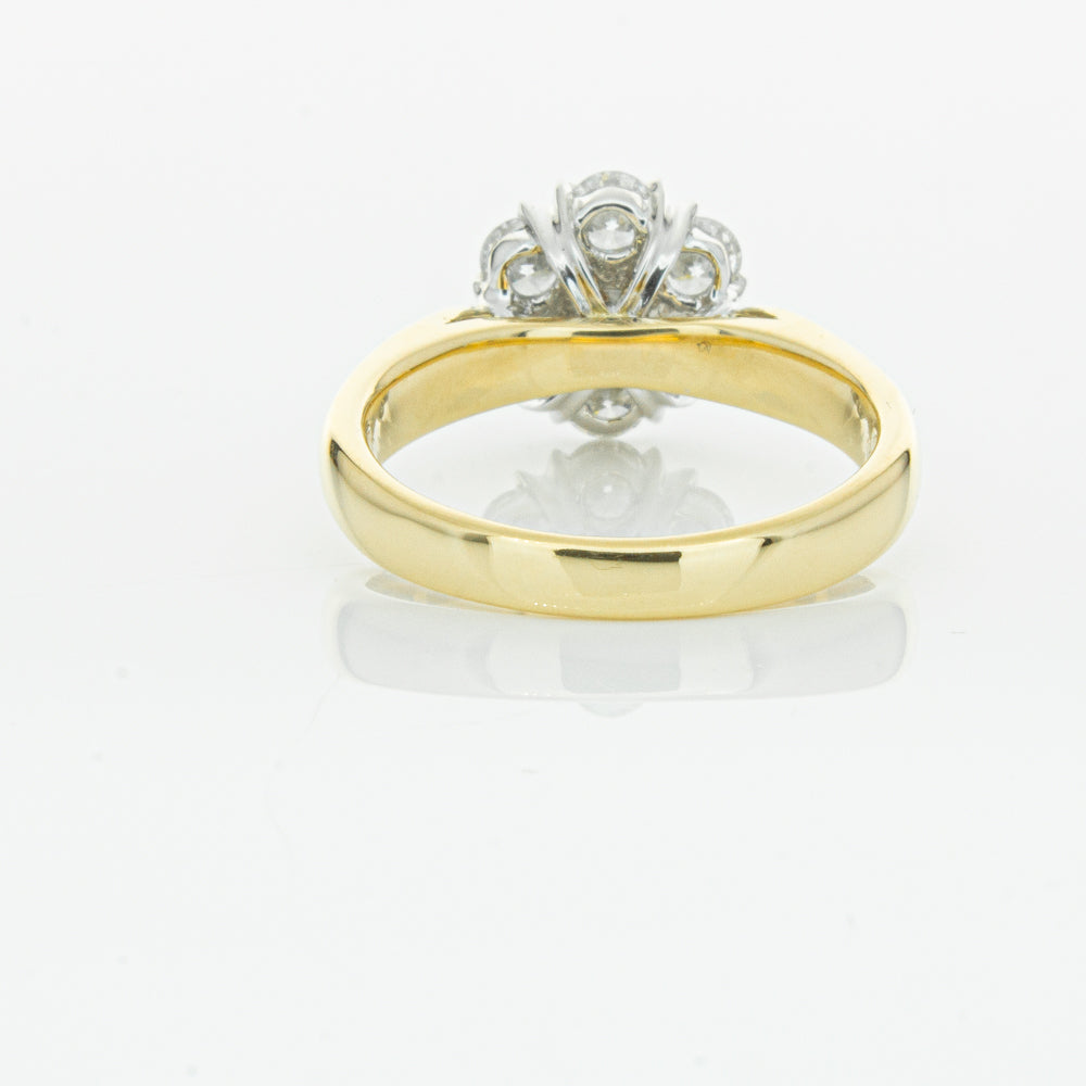 18ct Yellow Gold 1.20ct Diamond Lotus Ring-Ring-Walker & Hall