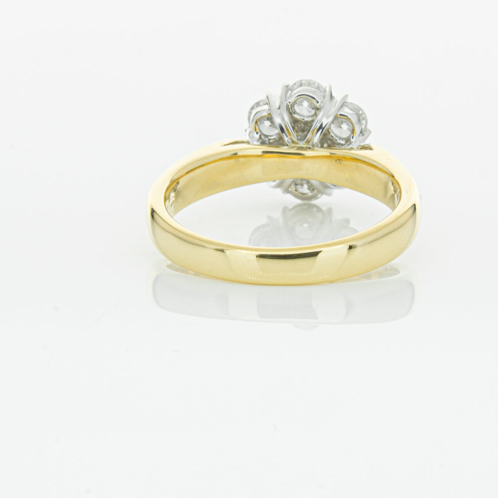18ct Yellow Gold 1.20ct Diamond Lotus Ring-Ring-Walker & Hall