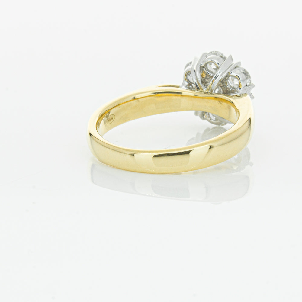 18ct Yellow Gold 1.20ct Diamond Lotus Ring-Ring-Walker & Hall