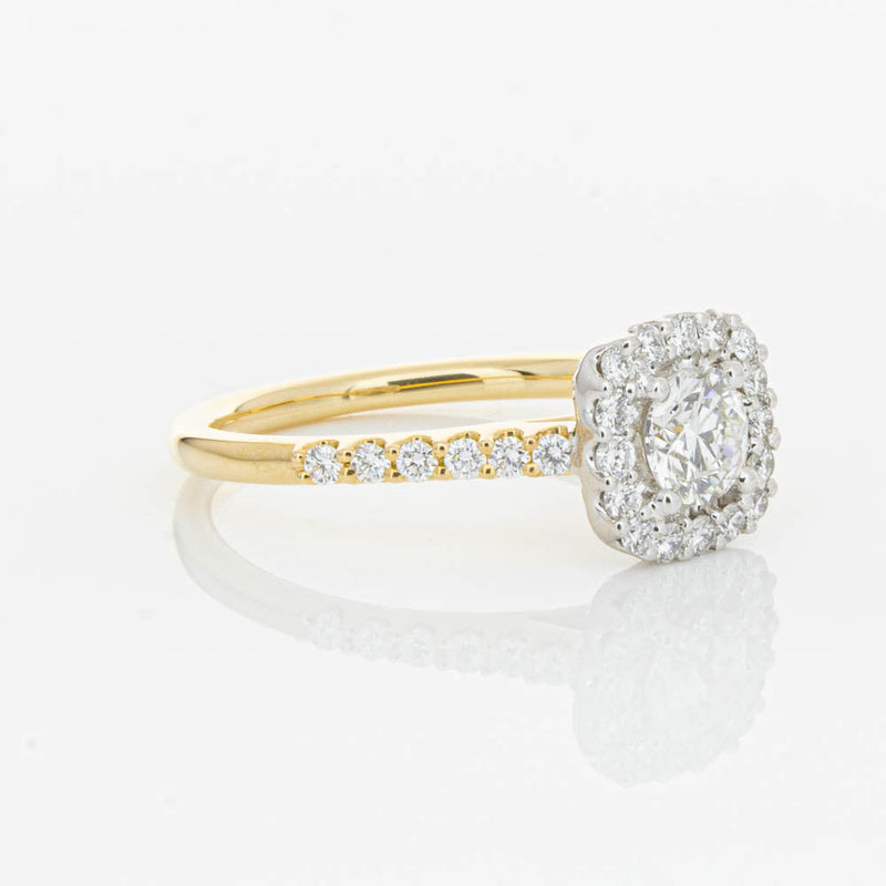 18ct Yellow Gold .50ct Diamond Manhattan Ring-Ring-Walker & Hall