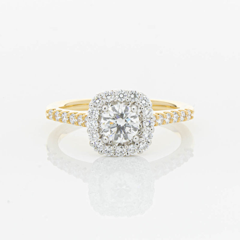 18ct Yellow Gold .50ct Diamond Manhattan Ring-Ring-Walker & Hall