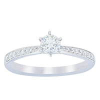 18ct White Gold .30ct Diamond Zenith Ring-Ring-Walker & Hall