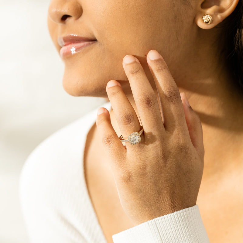 18ct Yellow Gold 1.01ct Diamond Aurora Ring-Ring-Walker & Hall