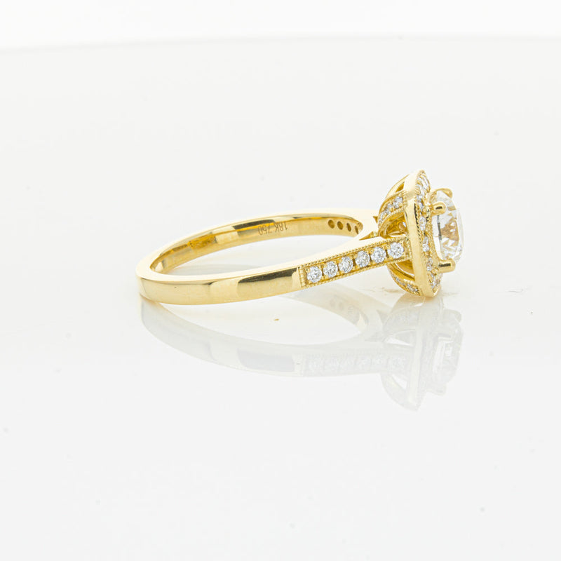 18ct Yellow Gold 1.01ct Diamond Aurora Ring-Ring-Walker & Hall