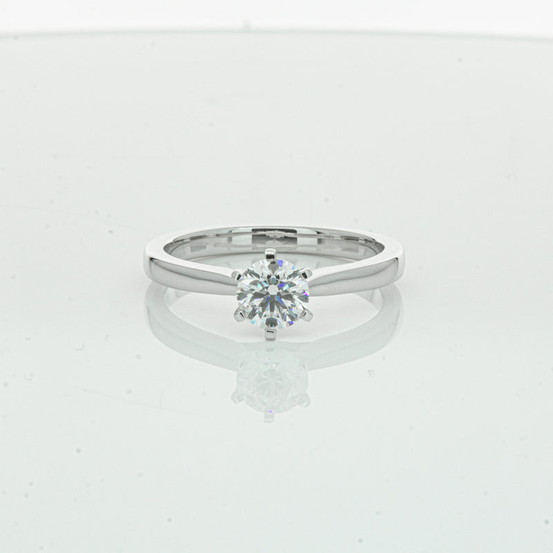 18ct White Gold .70ct Diamond Capri Ring-Ring-Walker & Hall