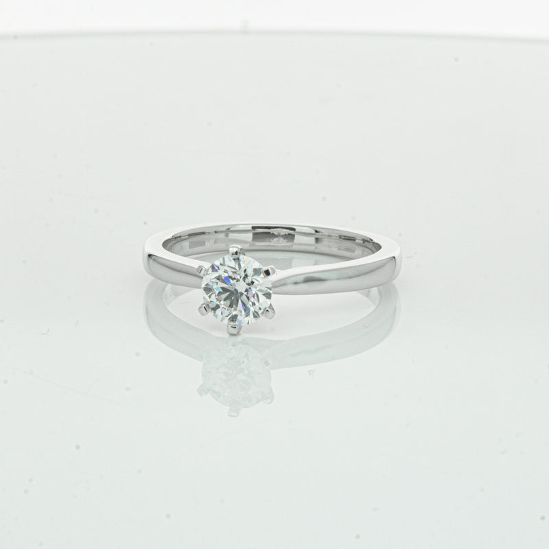 18ct White Gold .70ct Diamond Capri Ring-Ring-Walker & Hall