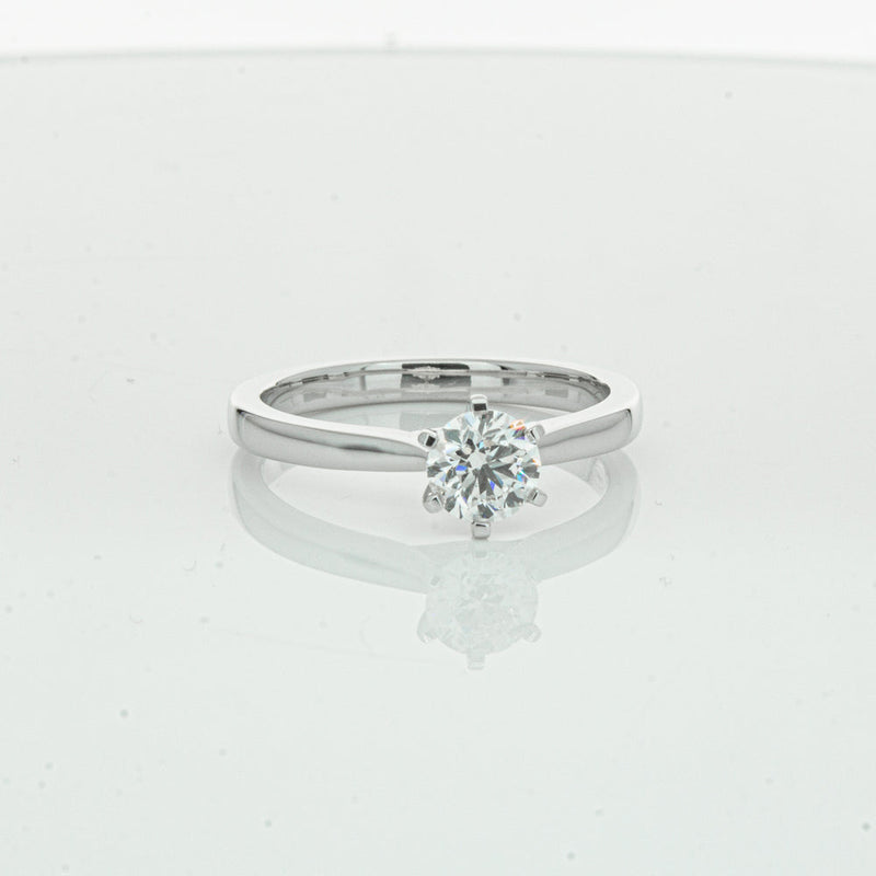 18ct White Gold .50ct Diamond Capri Ring-Ring-Walker & Hall