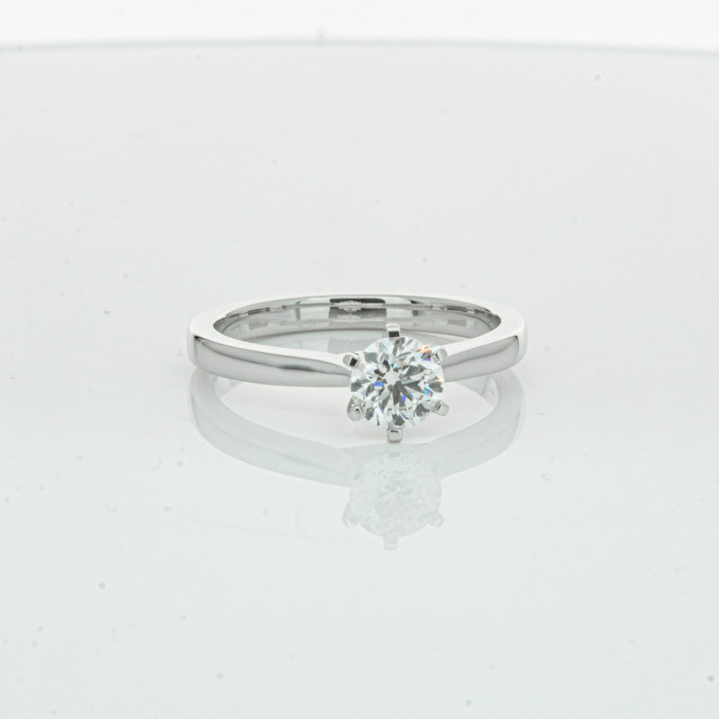 18ct White Gold .70ct Diamond Capri Ring-Ring-Walker & Hall