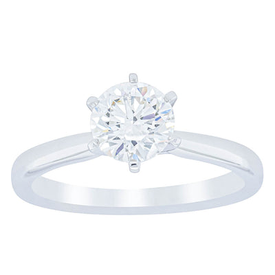 18ct White Gold 1.00ct Diamond Capri Ring-Ring-Walker & Hall