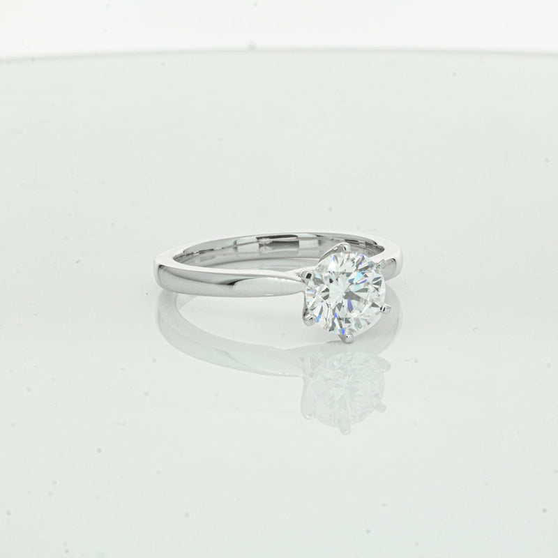 18ct White Gold 1.00ct Diamond Capri Ring-Ring-Walker & Hall