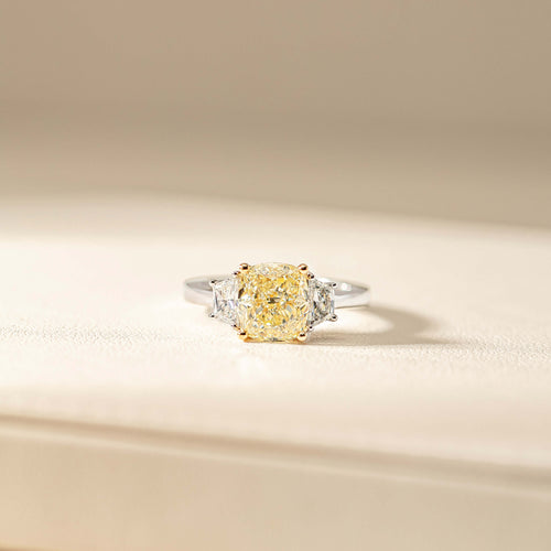 Yellow diamond ring