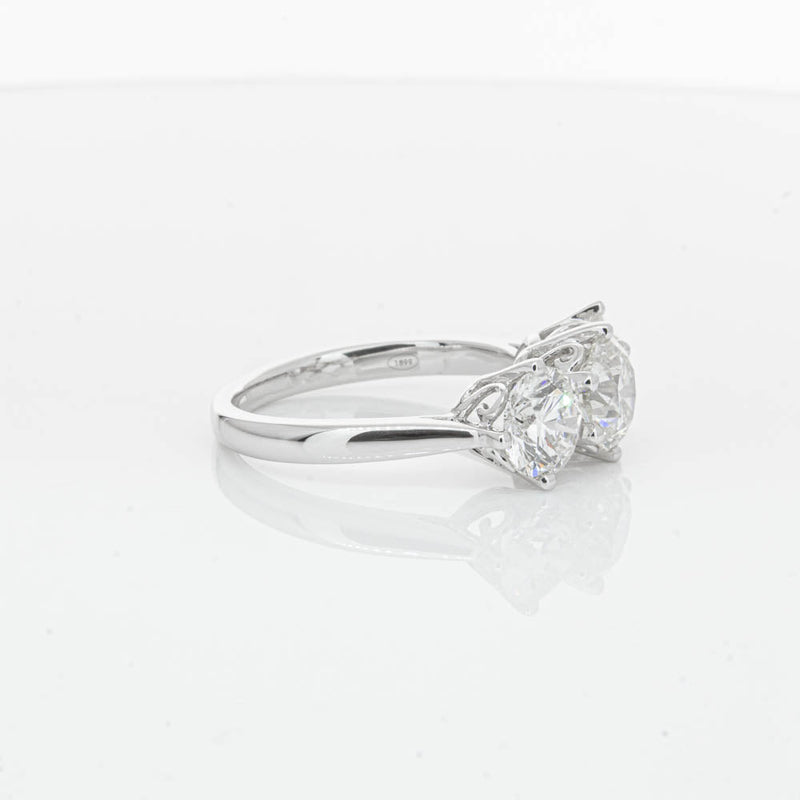 18ct White Gold 3.02ct Diamond Coronado Ring-Ring-Walker & Hall