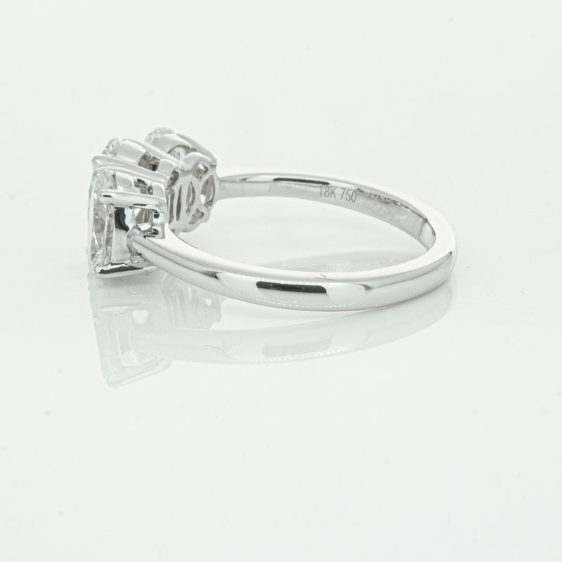 18ct White Gold Oval Cut Diamond Odyssey Ring-Ring-Walker & Hall