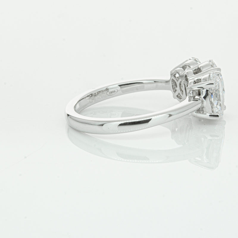 18ct White Gold Oval Cut Diamond Odyssey Ring-Ring-Walker & Hall