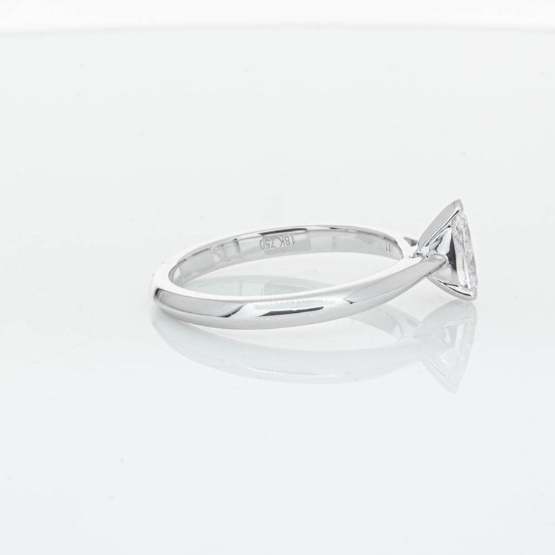 18ct White Gold .52ct Pear Cut Diamond Venetian Ring-Ring-Walker & Hall