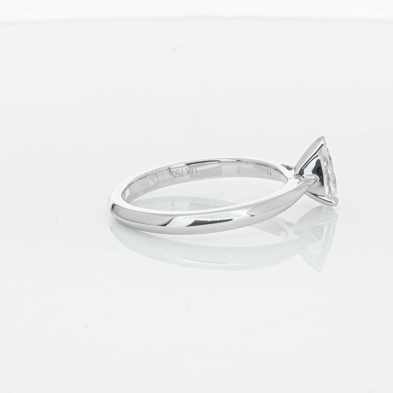18ct White Gold .52ct Pear Cut Diamond Venetian Ring-Ring-Walker & Hall