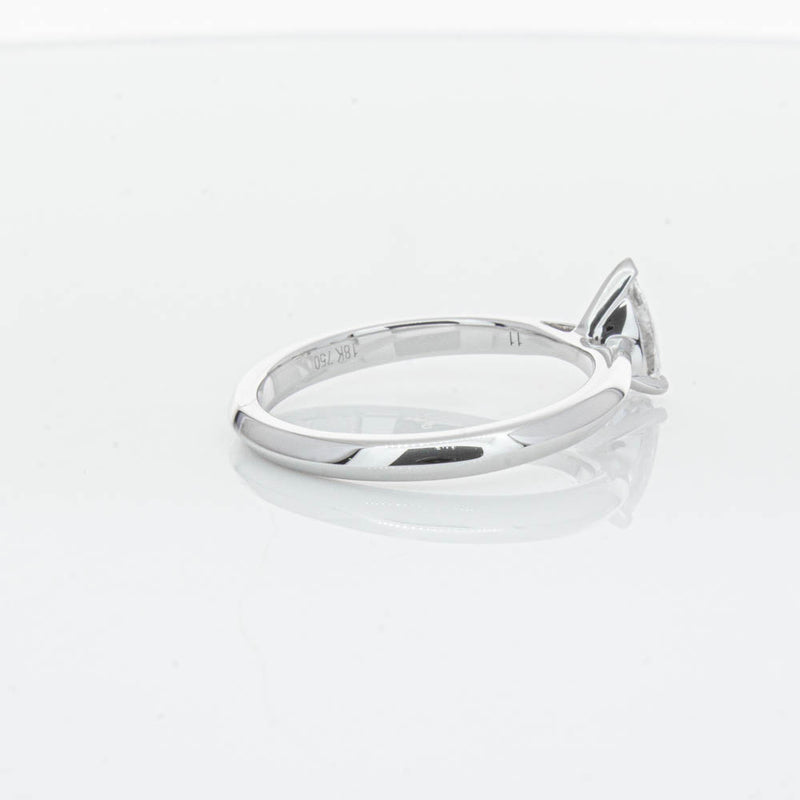 18ct White Gold .52ct Pear Cut Diamond Venetian Ring-Ring-Walker & Hall