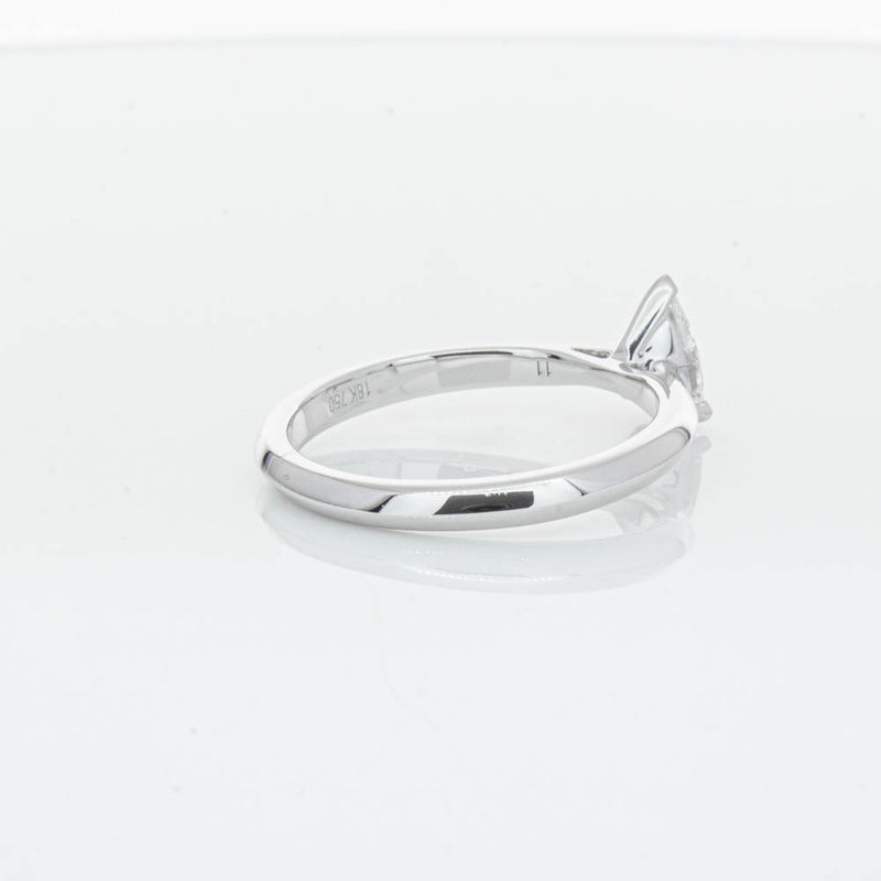 18ct White Gold .52ct Pear Cut Diamond Venetian Ring-Ring-Walker & Hall