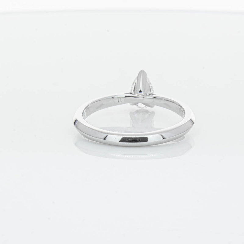 18ct White Gold .52ct Pear Cut Diamond Venetian Ring-Ring-Walker & Hall