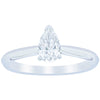 18ct White Gold .52ct Pear Cut Diamond Venetian Ring-Ring-Walker & Hall