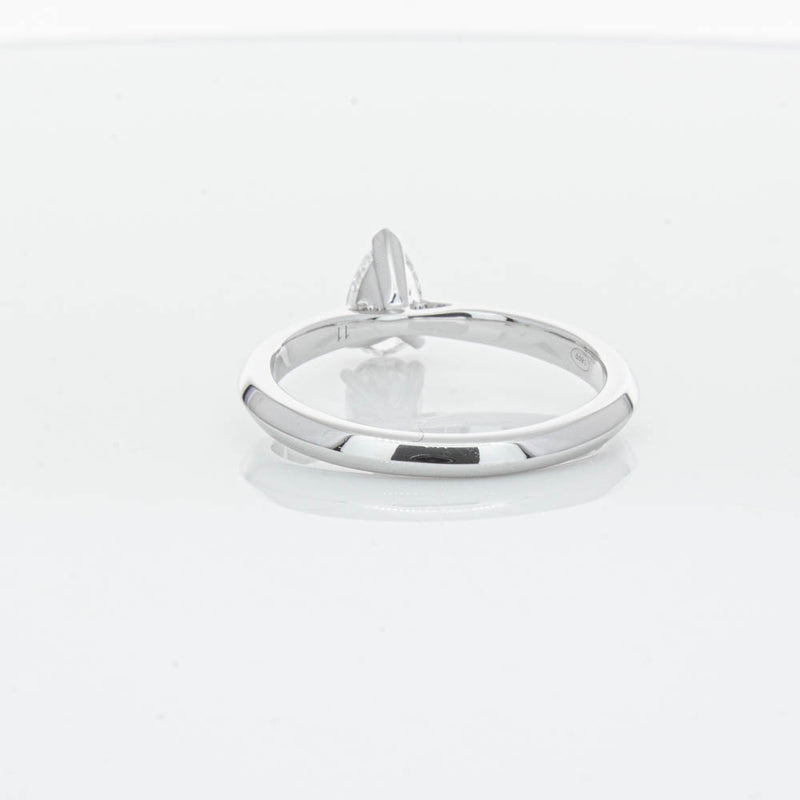 18ct White Gold .52ct Pear Cut Diamond Venetian Ring-Ring-Walker & Hall