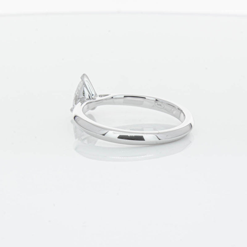 18ct White Gold .52ct Pear Cut Diamond Venetian Ring-Ring-Walker & Hall