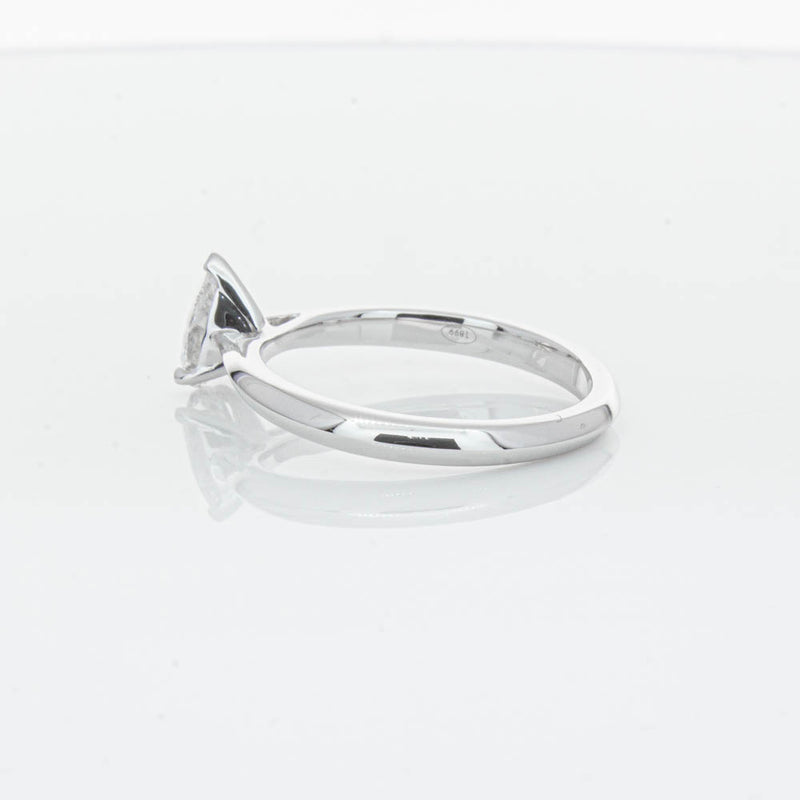 18ct White Gold .52ct Pear Cut Diamond Venetian Ring-Ring-Walker & Hall