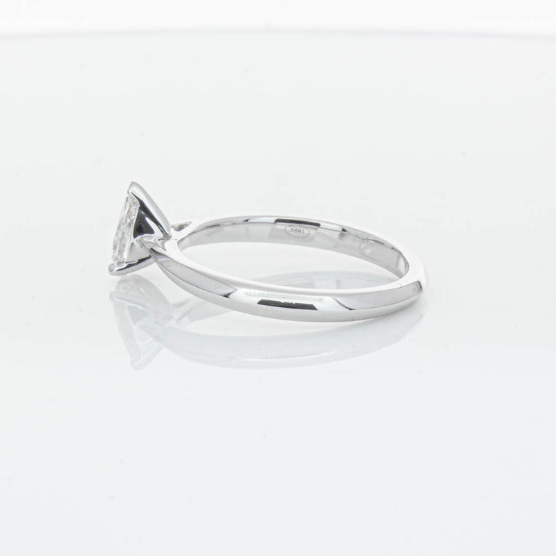18ct White Gold .52ct Pear Cut Diamond Venetian Ring-Ring-Walker & Hall