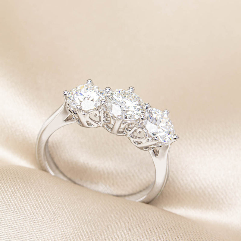 18ct White Gold 2.11ct Diamond Coronado Ring-Ring-Walker & Hall