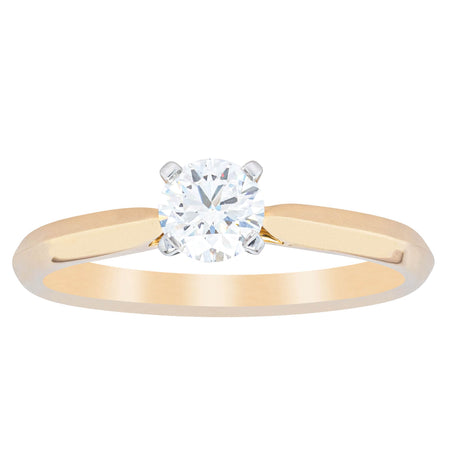 18ct Yellow Gold .40ct Diamond Venetian Ring-Ring-Walker & Hall