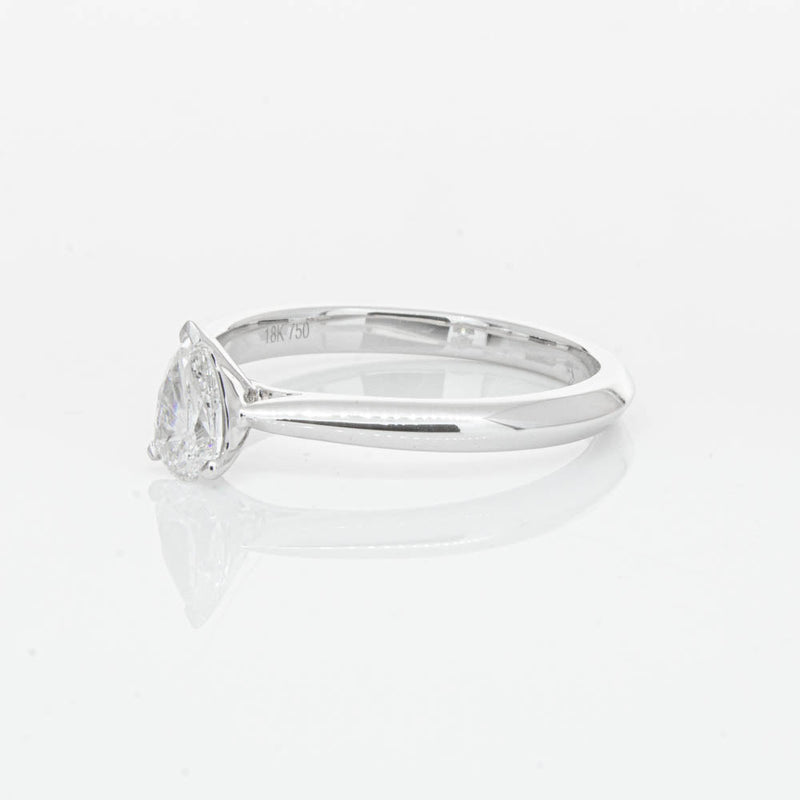 18ct White Gold .40ct Pear Cut Diamond Venetian Ring-Ring-Walker & Hall