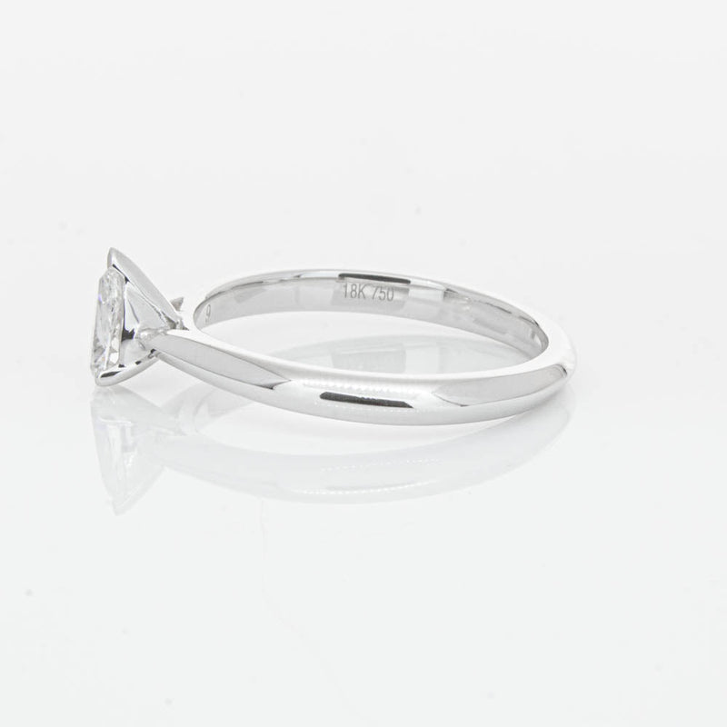 18ct White Gold .40ct Pear Cut Diamond Venetian Ring-Ring-Walker & Hall