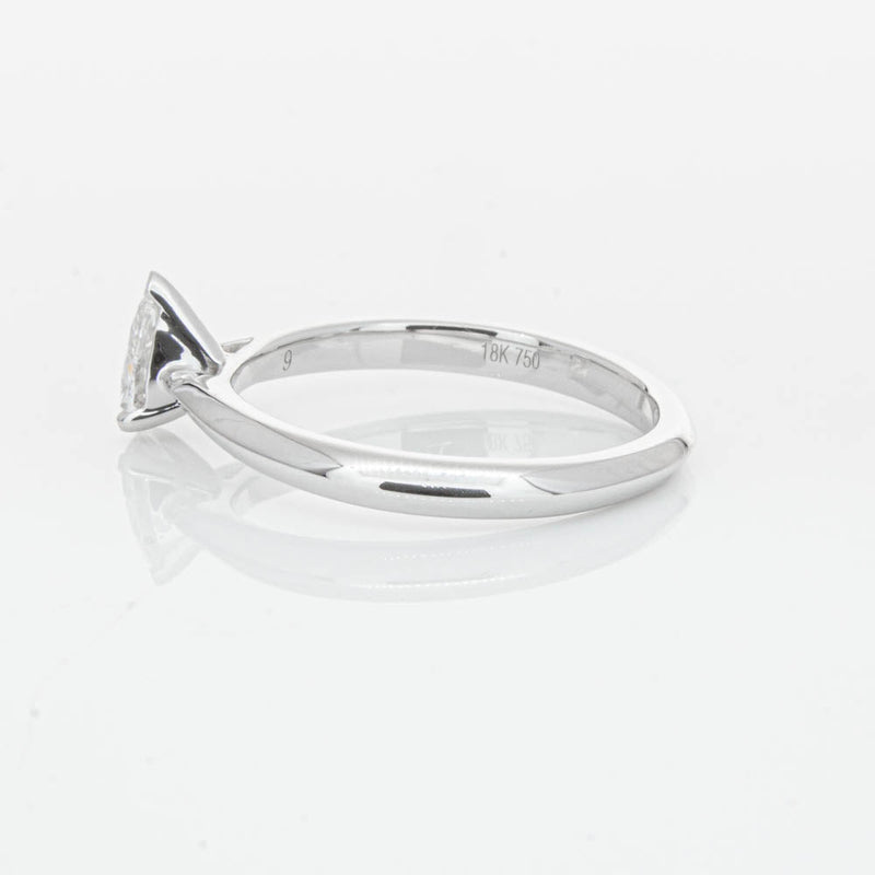 18ct White Gold .40ct Pear Cut Diamond Venetian Ring-Ring-Walker & Hall