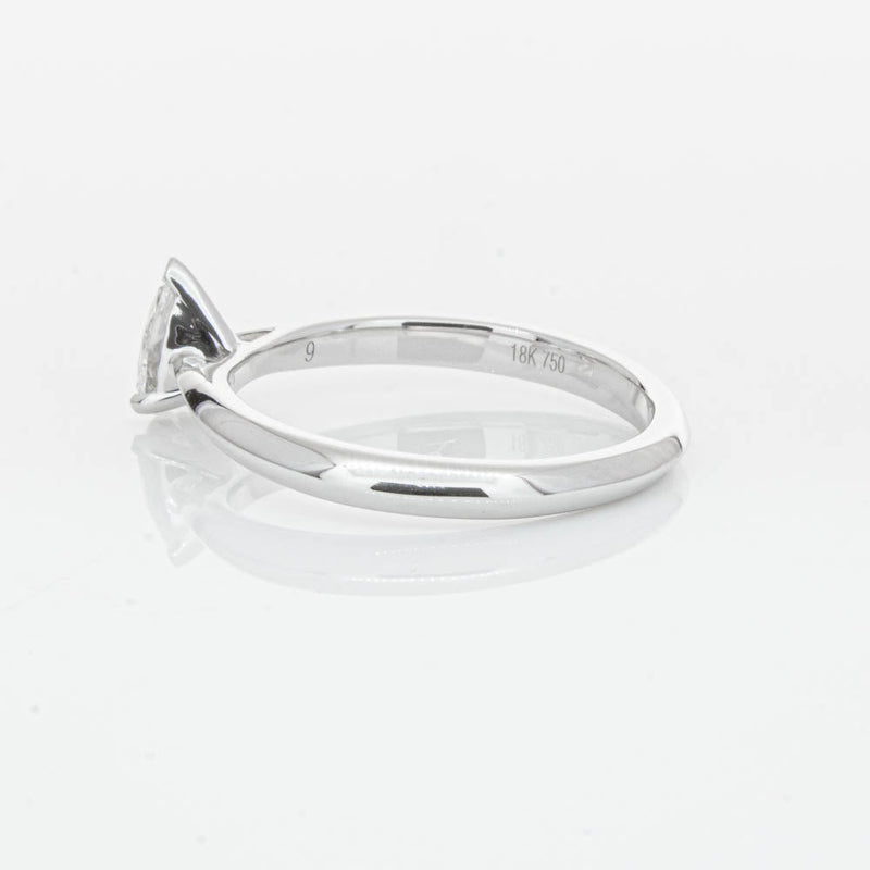 18ct White Gold .40ct Pear Cut Diamond Venetian Ring-Ring-Walker & Hall