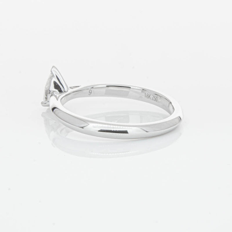 18ct White Gold .40ct Pear Cut Diamond Venetian Ring-Ring-Walker & Hall