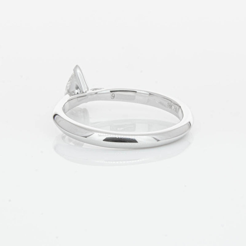 18ct White Gold .40ct Pear Cut Diamond Venetian Ring-Ring-Walker & Hall