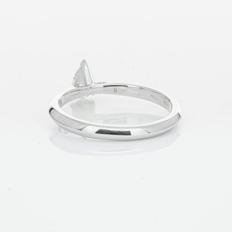 18ct White Gold .40ct Pear Cut Diamond Venetian Ring-Ring-Walker & Hall